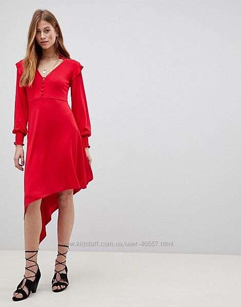 Платье красное брендовое asos р.36