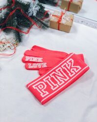 Повязка и перчатки из коллекции PINK от Victoria&acutes Secret, оригинал  
