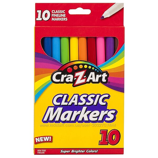 Маркеры крайола Crayola Marker Set, 10-Colors