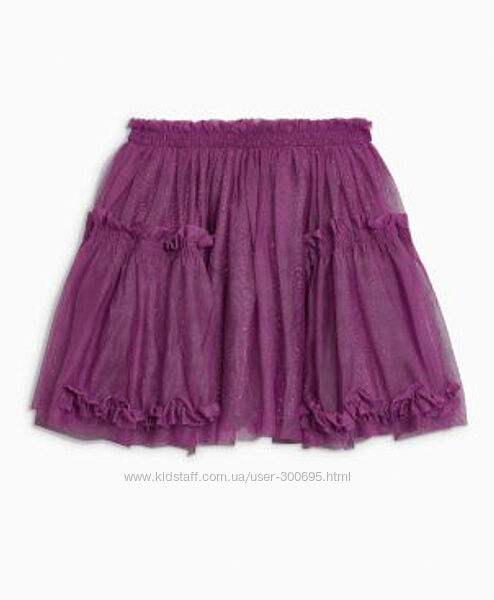 Сиреневая фиолетовая юбка с блестками next некст