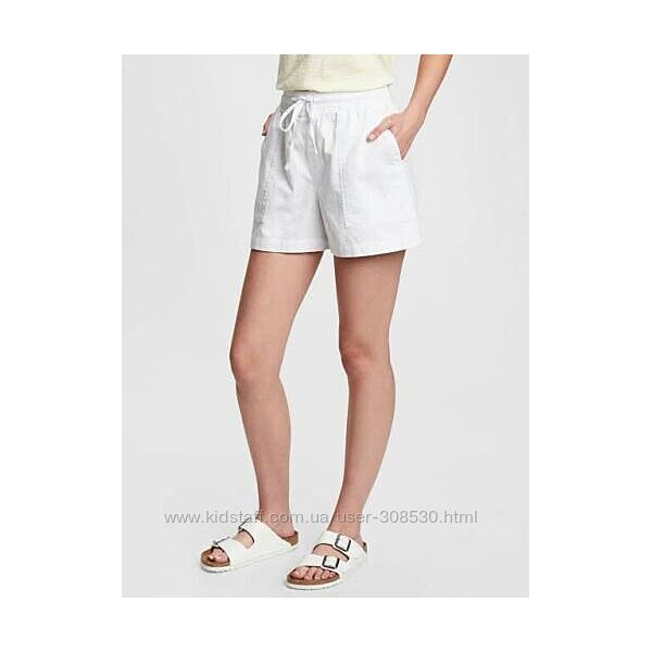 Белые шорты Pull-On Shorts with Washwell GAP M