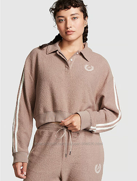  Свитшот PINK REVERSE FLEECE CROPPED Victoria&acutes Secret
