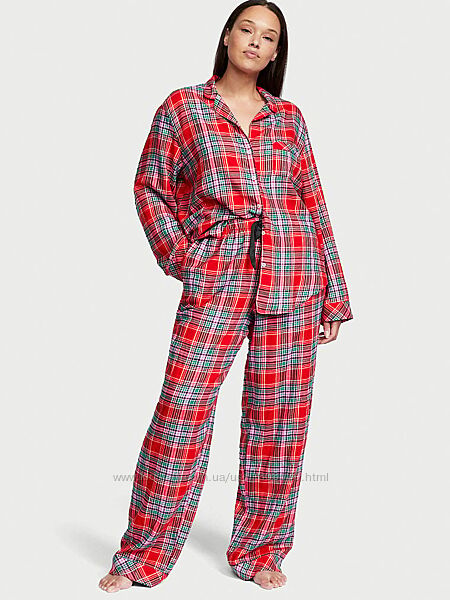 Пижама Flannel Long Pajama Set Victorias Secret  