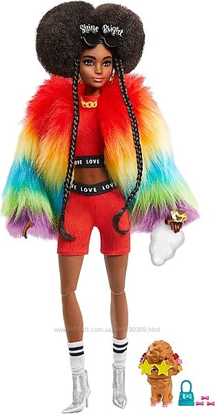 Лялька Барбі Екстра афроамериканка Barbie Extra