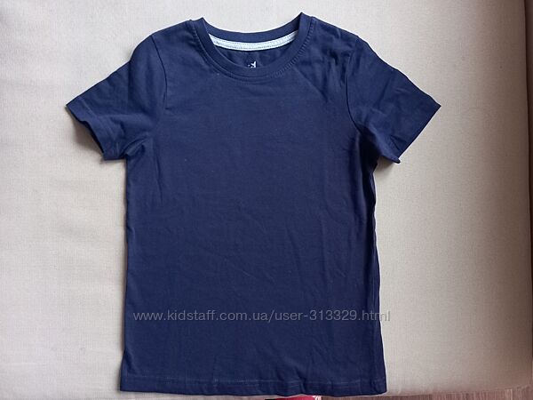Новая синяя футболка Lupilu 110-116