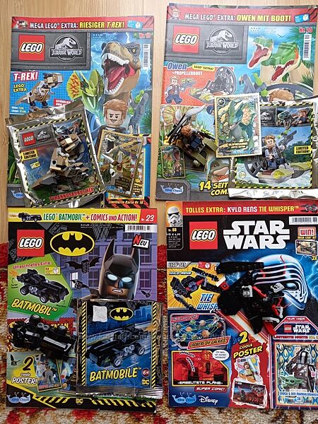 Журнал Lego StarWars Batman Парк Юрского периода с мини конструктором
