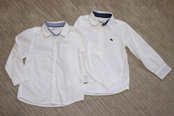 Белые рубашки H&M НМ на 3-4 года разные