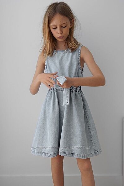 Zara стильна фірмова джинсова сукня на дівчинку зара плаття котон джинс