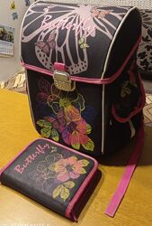 школьный ортопедический рюкзак для девочки начальных классов Kite С пеналом