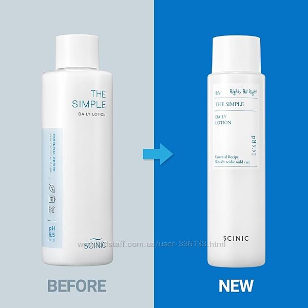 Слабокислотний лосьйон Scinic The Simple Daily Lotion
