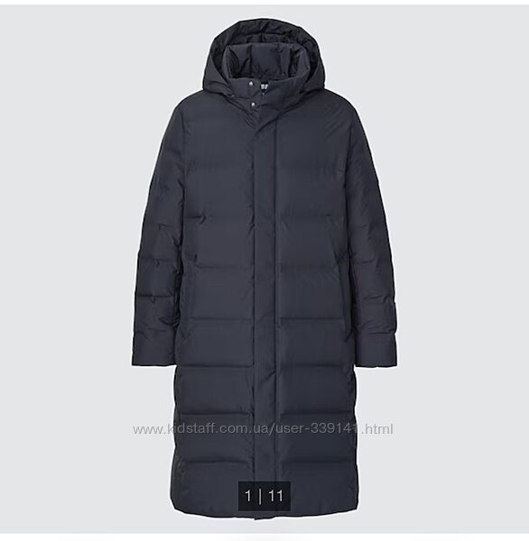 Пуховик чоловічий Uniqlo, р. S. темно-синій