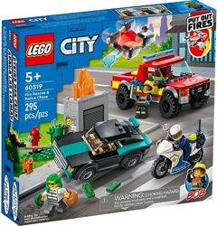 Lego City Пожарная бригада и полицейская погоня 60319