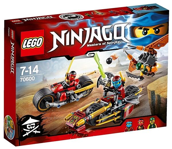Lego Ninjago Погоня на ниндзяциклах 70600