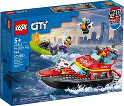 Lego City Спасательный пожарный катер 60373