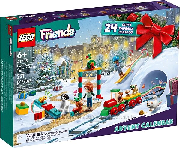 Lego Friends Новогодний календарь Лего Френдс 2023 года 41758