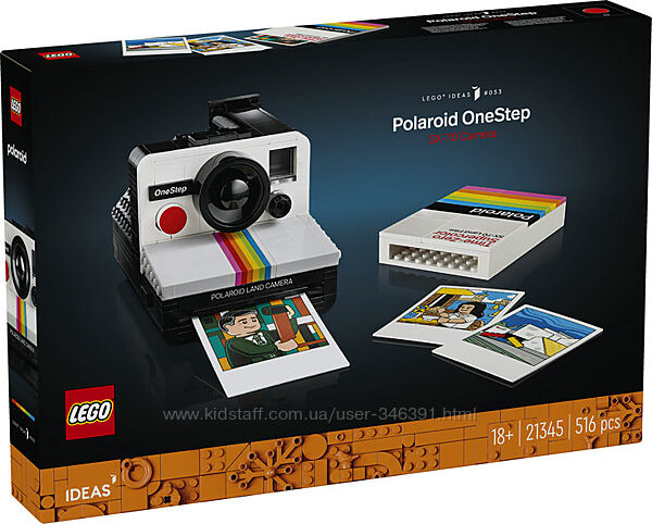 Lego Ideas Фотоаппарат Полароид OneStep SX-70 21345