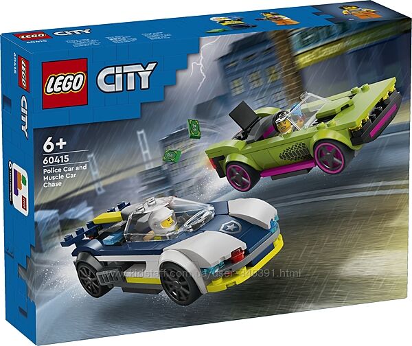 Lego City Преследование маслкарана полицейской машине 60415