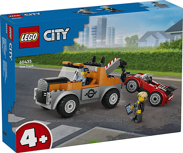 Конструктор Lego City Эвакуатор и ремонт спортивного автомобиля 60435