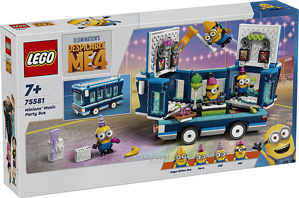 Конструктор Lego Музыкальный автобус для вечеринок Миньонов 75581