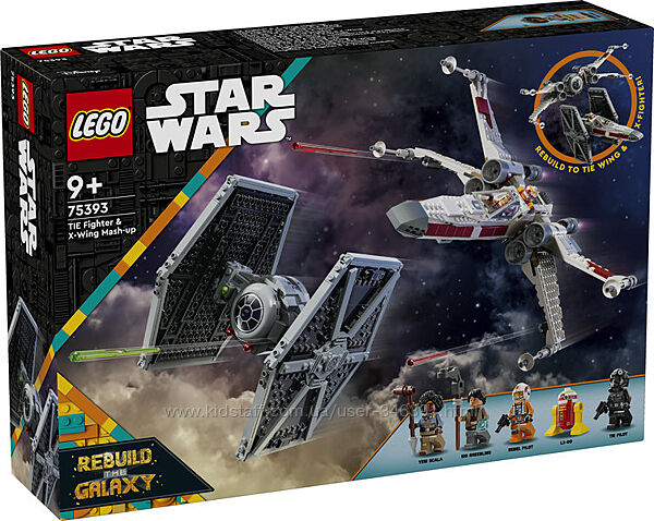 Конструктор Lego Star Wars Истребитель TIE и Корабль X-Wing 75393