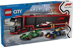 Конструктор Lego City Грузовик F1 с болидами RB20 и AMR24 F1 60445