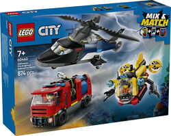 Lego City Ремикс Вертолет, пожарная машина и подводная лодка 60462
