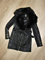 Пальто/плащ/куртка с екокожи River Island 9-10лет рост 140