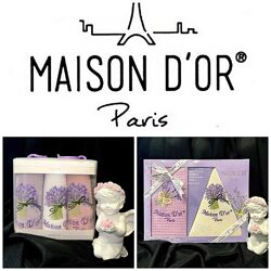 Подарочный набор кухонных полотенец Maison D&acuteor Lavander White- Lilac