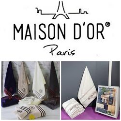 Подарочный Набор  Maison Dor-Банные и Лицевые полотнеца с вышивкой 