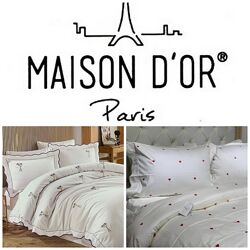 Постельное белье с вышивкой Maison Dor Les Azures/Coeurs 200х220 Евро