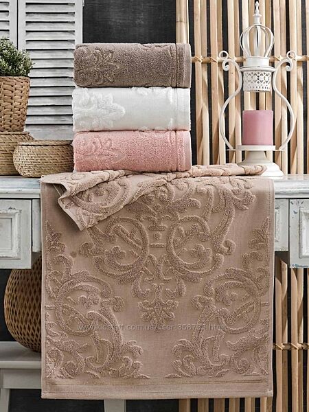 Набор махровых полотенец Moss Home Penye Cotton 4 шт-Банные и Лицевые 