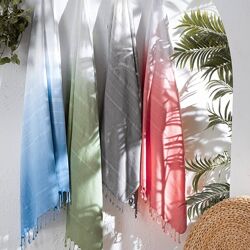 Sarev -Пештемаль Пляжное полотенце с кисточками 90х160 Лен/ Хлопок Турция