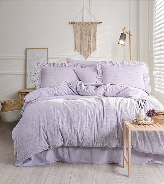 Вареный хлопок с прошвой и рюшами Istanbul Home Collection Евро Размер 