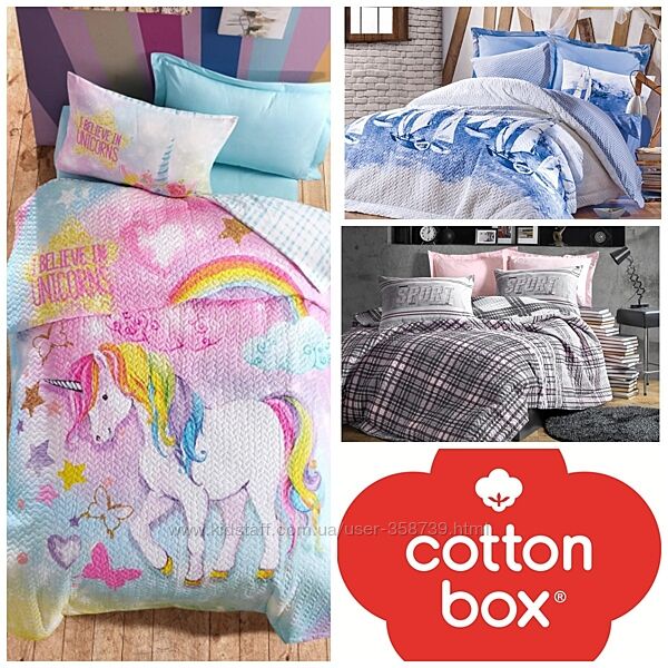 Полуторные  4 сезона Стеганные Евро наборы Cotton box Comfort Set