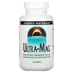 Source Naturals, Ultra-Mag, 120 таблеток - Магний с витамином В6