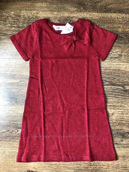 Вязаное нарядное платье H&M 4-6 лет