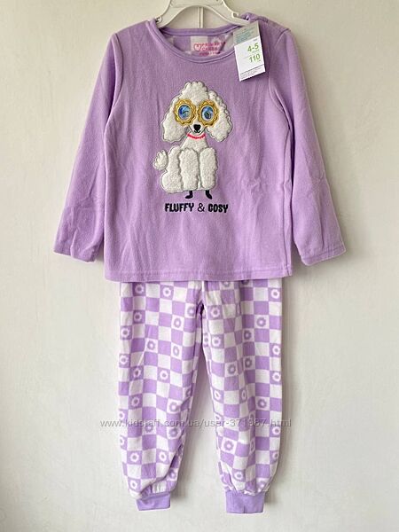 Плюшевая, флисовая пижама на девочку 3-4-5-7-8 лет Primark, піжама