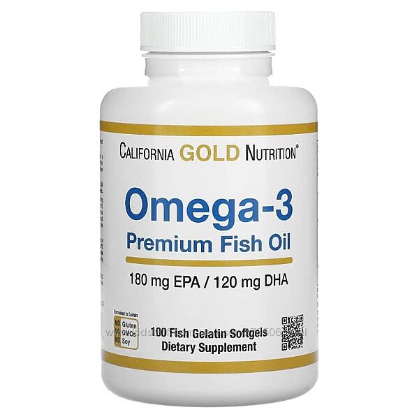 California Gold Nutrition Омега-3 рибячий жир преміальної якості 100 кап