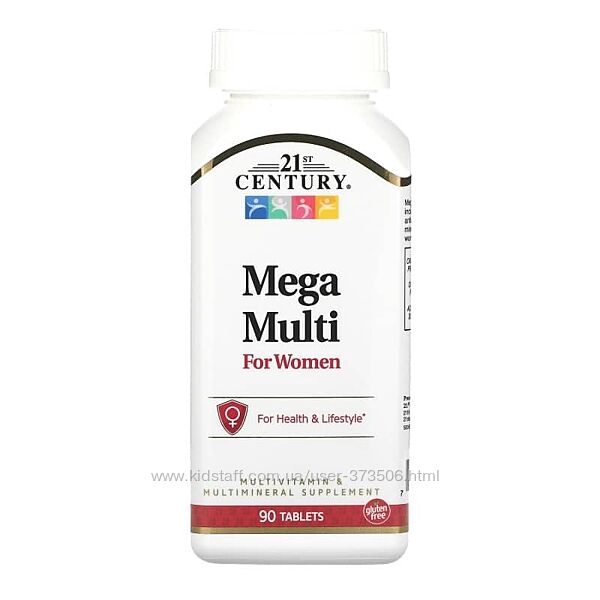 21st Century Mega Multi, для жінок, мультивітаміни та мультімінерали 90 таб