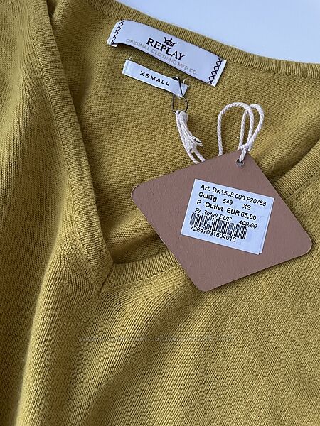 Свитер replay горчица