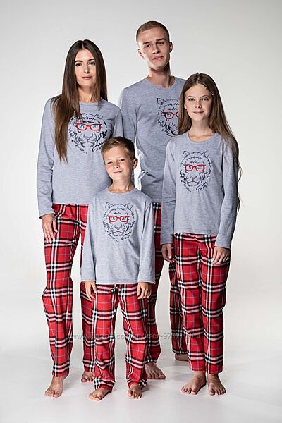 Теплі флісові піжами, сорочки, кігурумі family look мама дочка