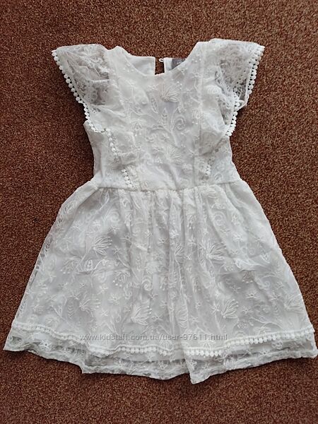 Pepco молочное платье для девочки 104-122