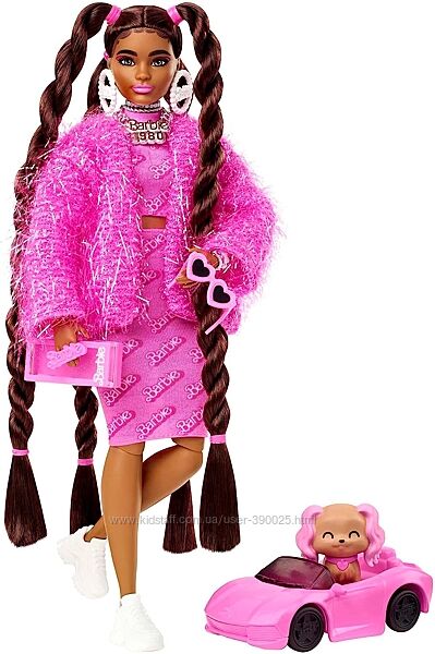 Кукла Barbie Модница Extra Doll 14 in Pink 2-Piece Outfit & Sparkly Jacket