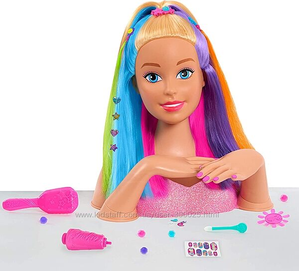 Barbie Deluxe Rainbow Голова манекен для создания причесок Барби