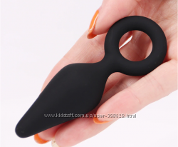 Анальная пробка силиконовая с ручкой