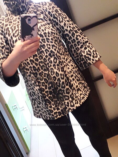 Кожаная куртка леопард размер С-М