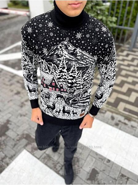 Новорічні святкові светри олені unisex Туреччина