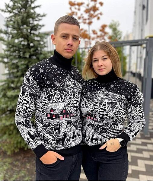 Новорічні святкові светри олені unisex Туреччина