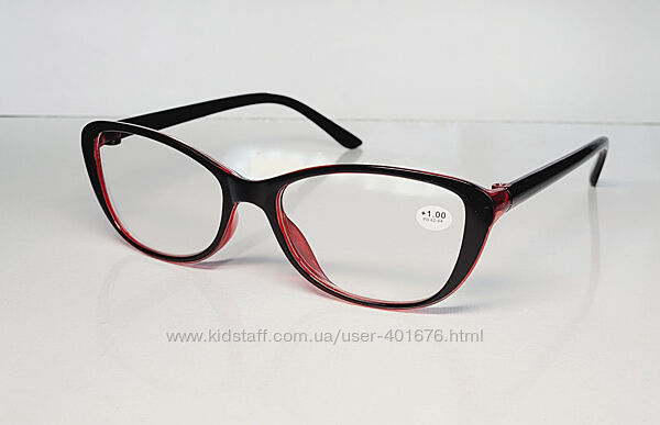 Очки женские для зрения 832, с диоптриями с белой линзой 1,00