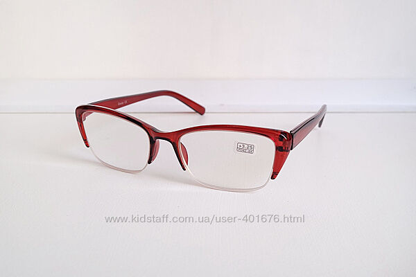 Очки женские для зрения 8029, с диоптриями с белой линзой 3,75
